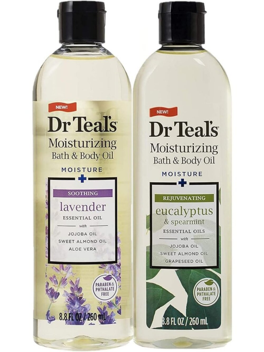 Soothing Lavender & Eucalyptus Bath Oil Gift Set - Hydrating Essential Oils (2